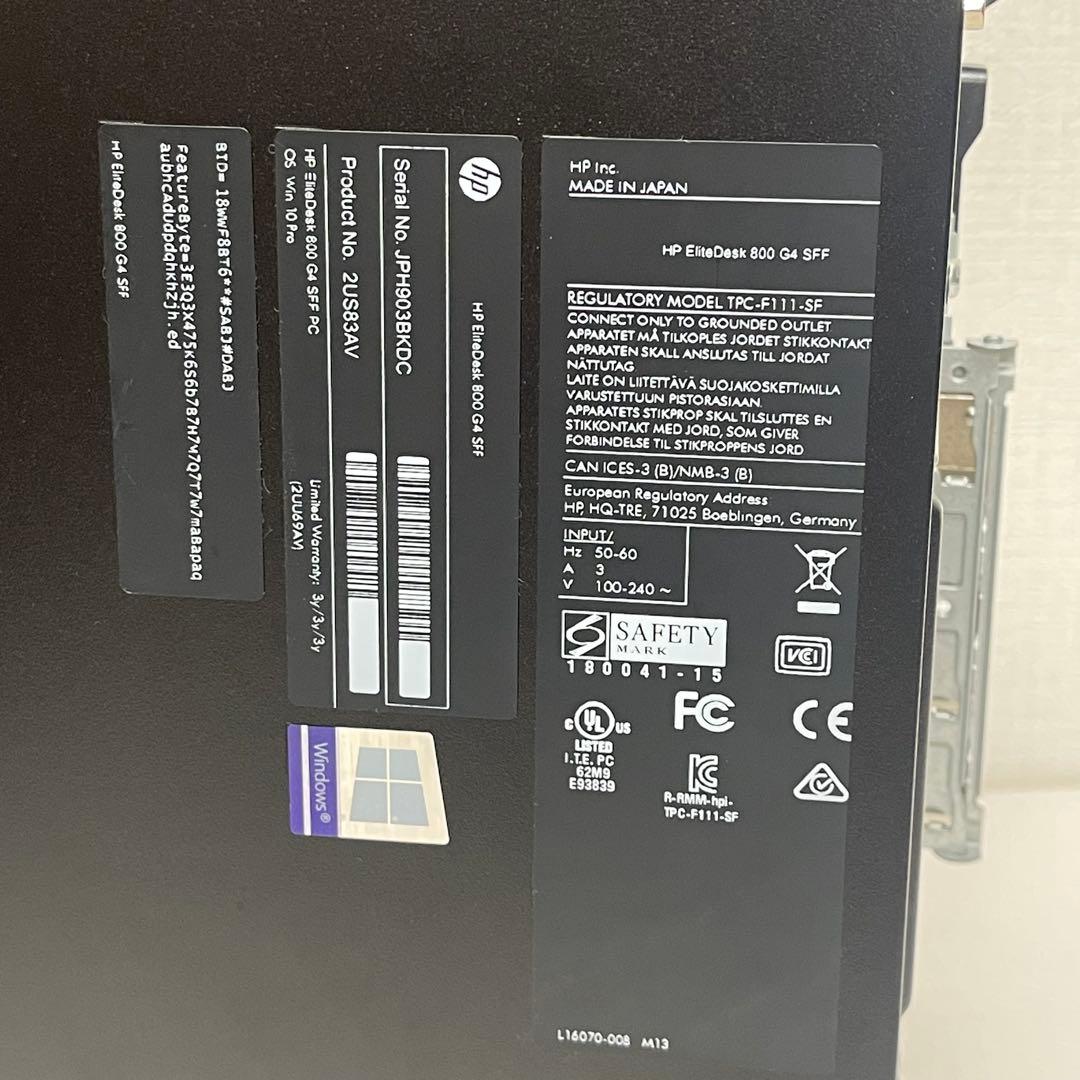 #460 HP EliteDesk 800 G4 i7 Office2021付
