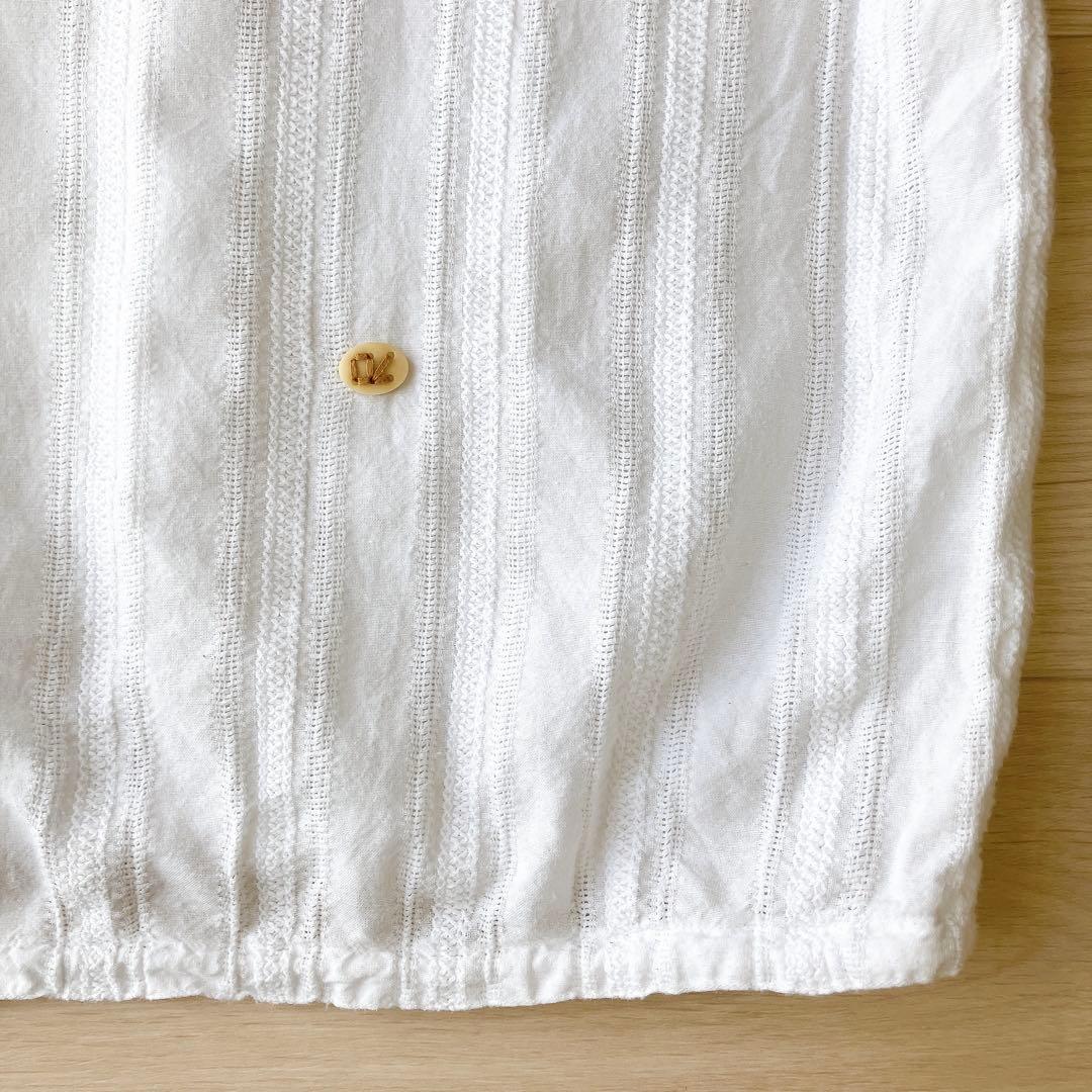 45R インドカラミdeレースTシャツ 半袖 ブラウス 白 45rpm