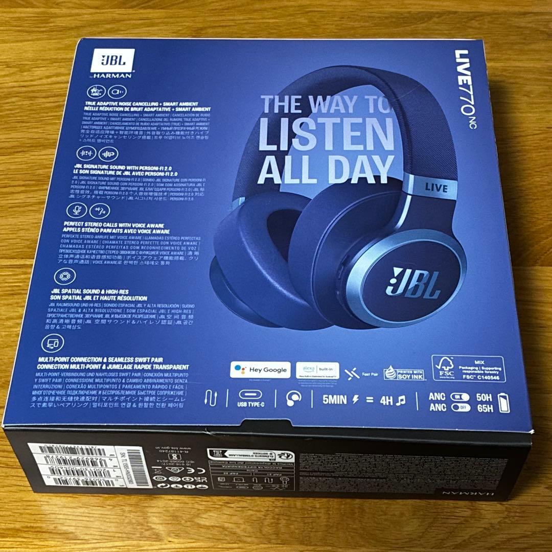 【美品】JBL LIVE770NCワイヤレスヘッドホン Bluetooth