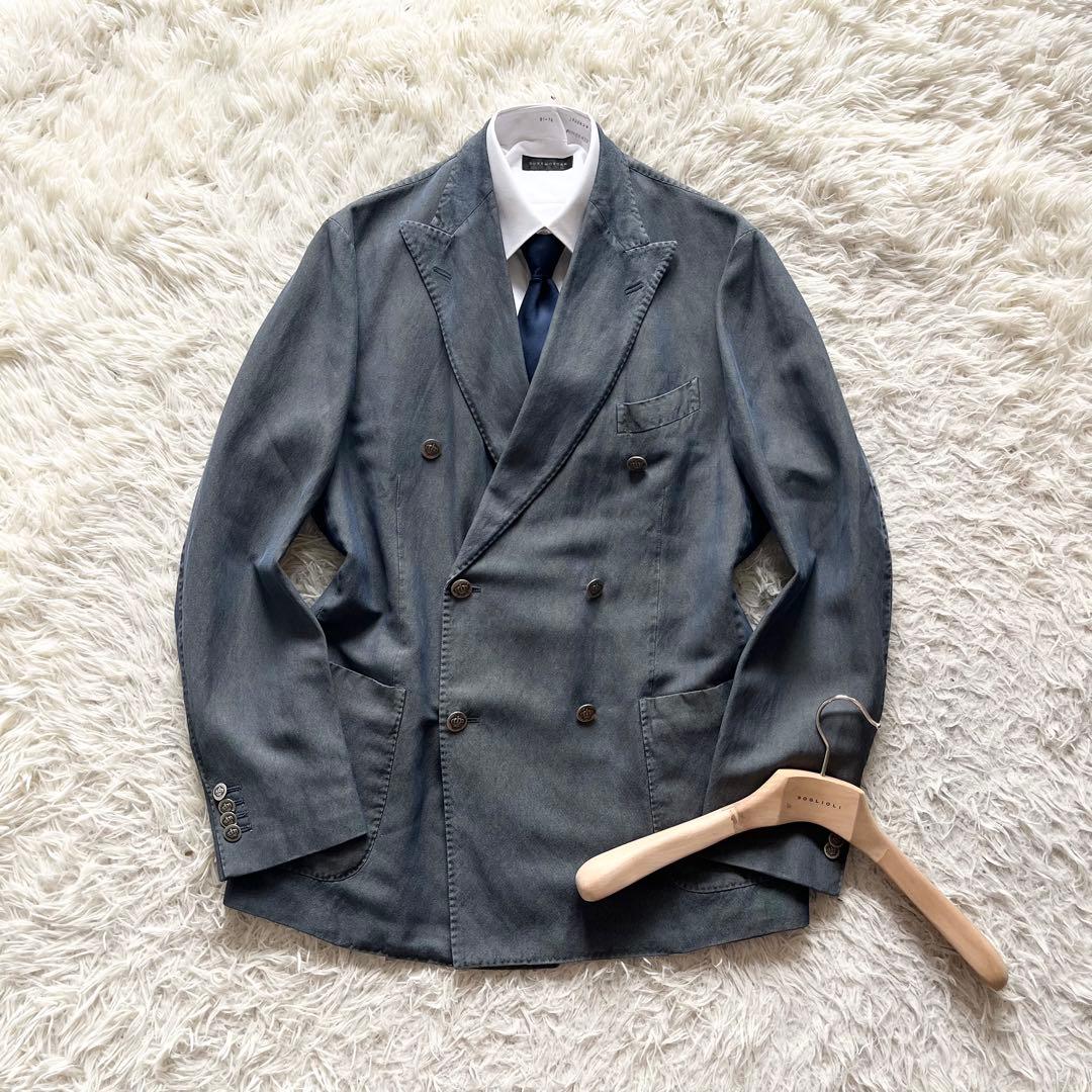 <美品>BOGLIOLI K.JACKET グレー ダブル ジャケット 50