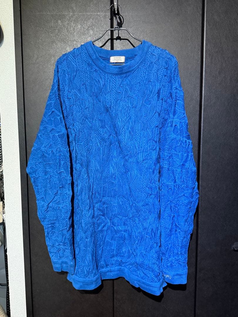 【希少】COOGI クージー　ニット　オーバーサイズ　青　ワンピース