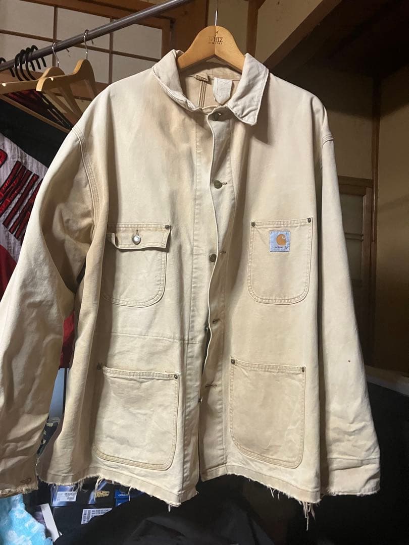 カーハート コットン カバーオール　チョアコート　裏地無し　レア