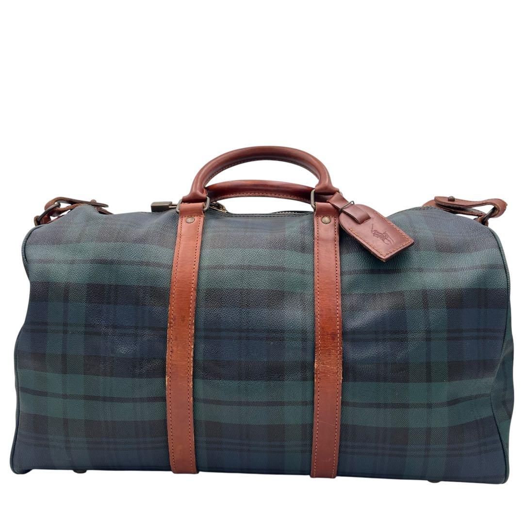 【人気アイテム】RALPH LAUREN ボストンバッグ グリーン レザー