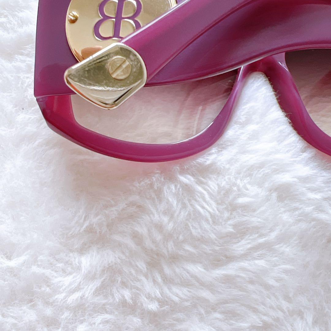 美品BALENCIAGA バレンシアガパープルグラデーションサングラスケース付き