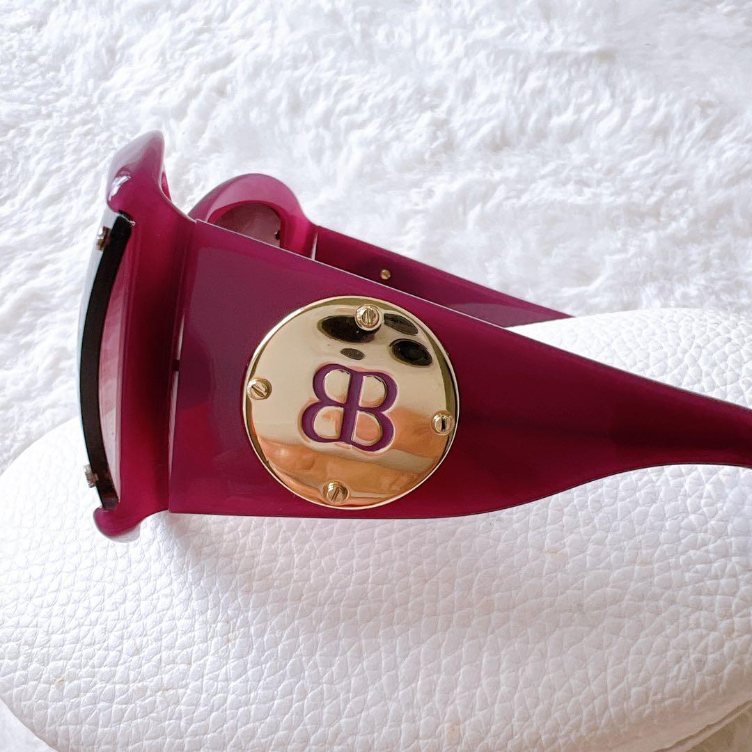 美品BALENCIAGA バレンシアガパープルグラデーションサングラスケース付き