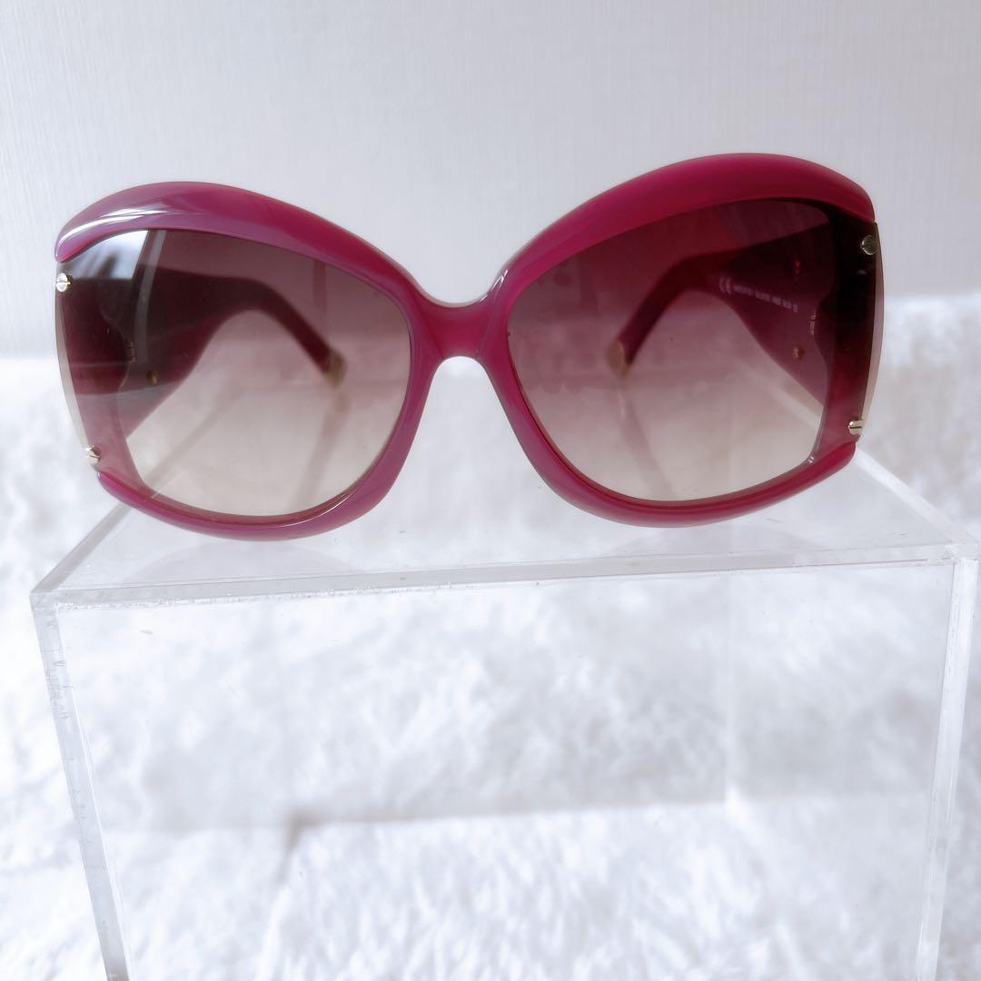 美品BALENCIAGA バレンシアガパープルグラデーションサングラスケース付き