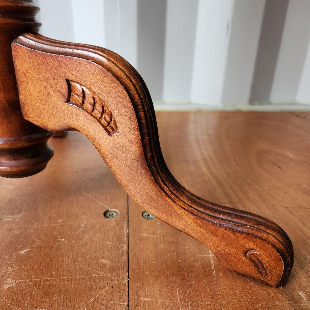 はる屋　象嵌細工 猫脚 テーブル サイドテーブル 飾台 イタリア製