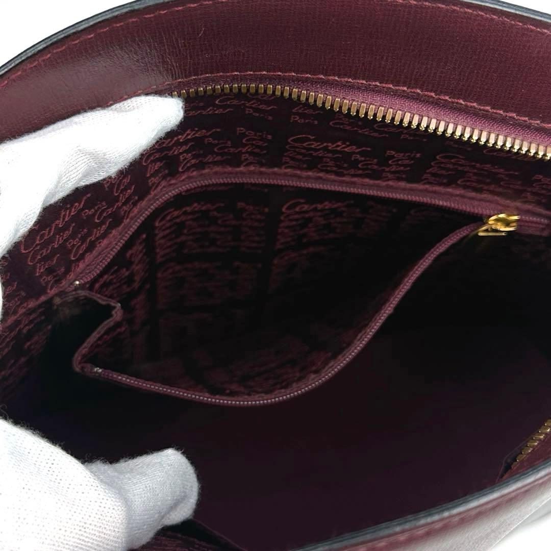 なみちゃん カルティエ ショルダーバッグ マストライン ゴールド金具