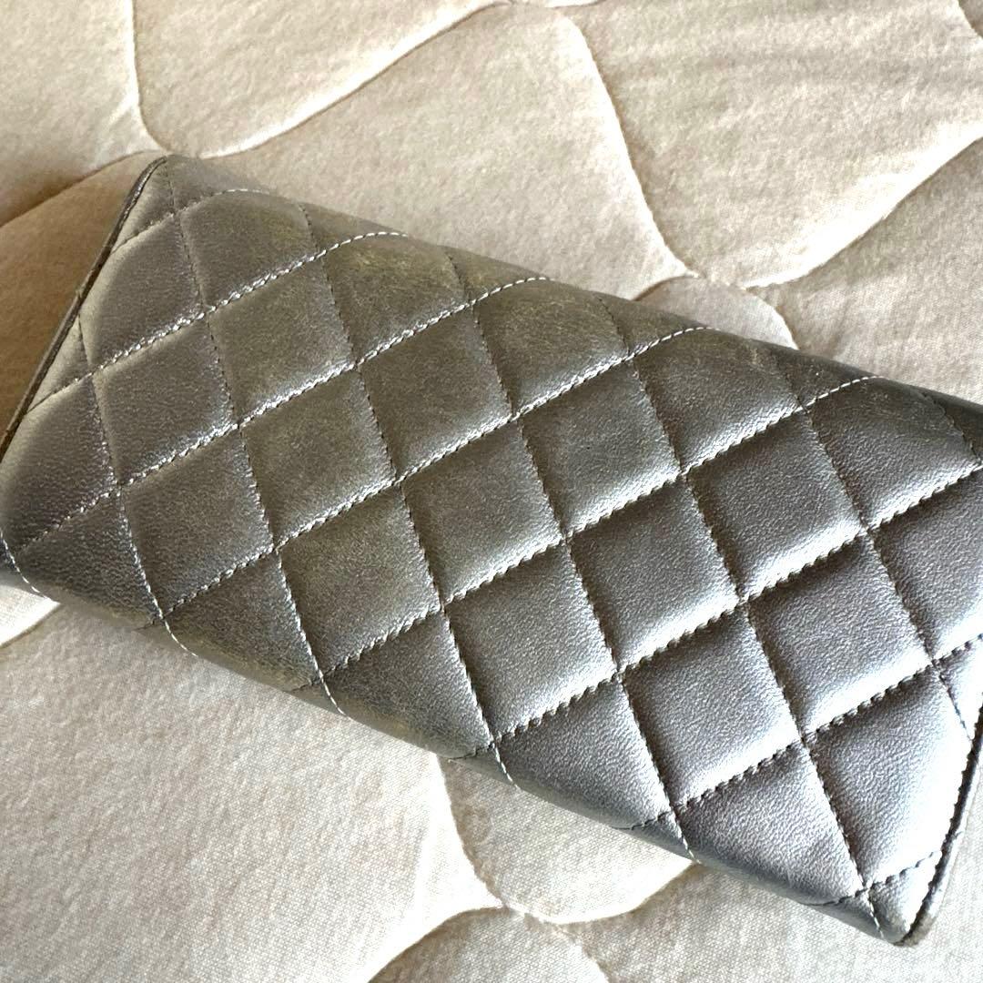 正規品！CHANEL 長財布　シルバー