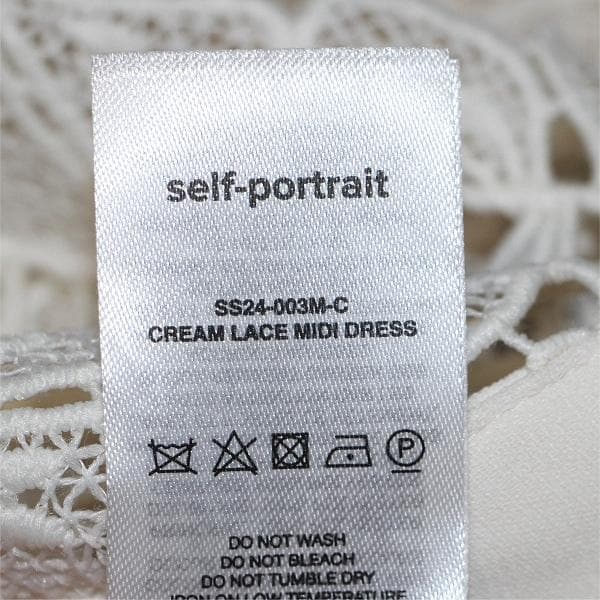 E*様 セルフポートレイト ワンピース レース 花柄 クリーム UK8 未使用