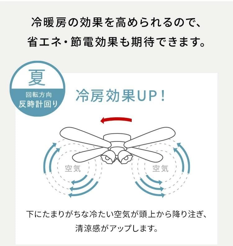 リコメン堂 シーリングファンライト E26 4灯 ブラウン