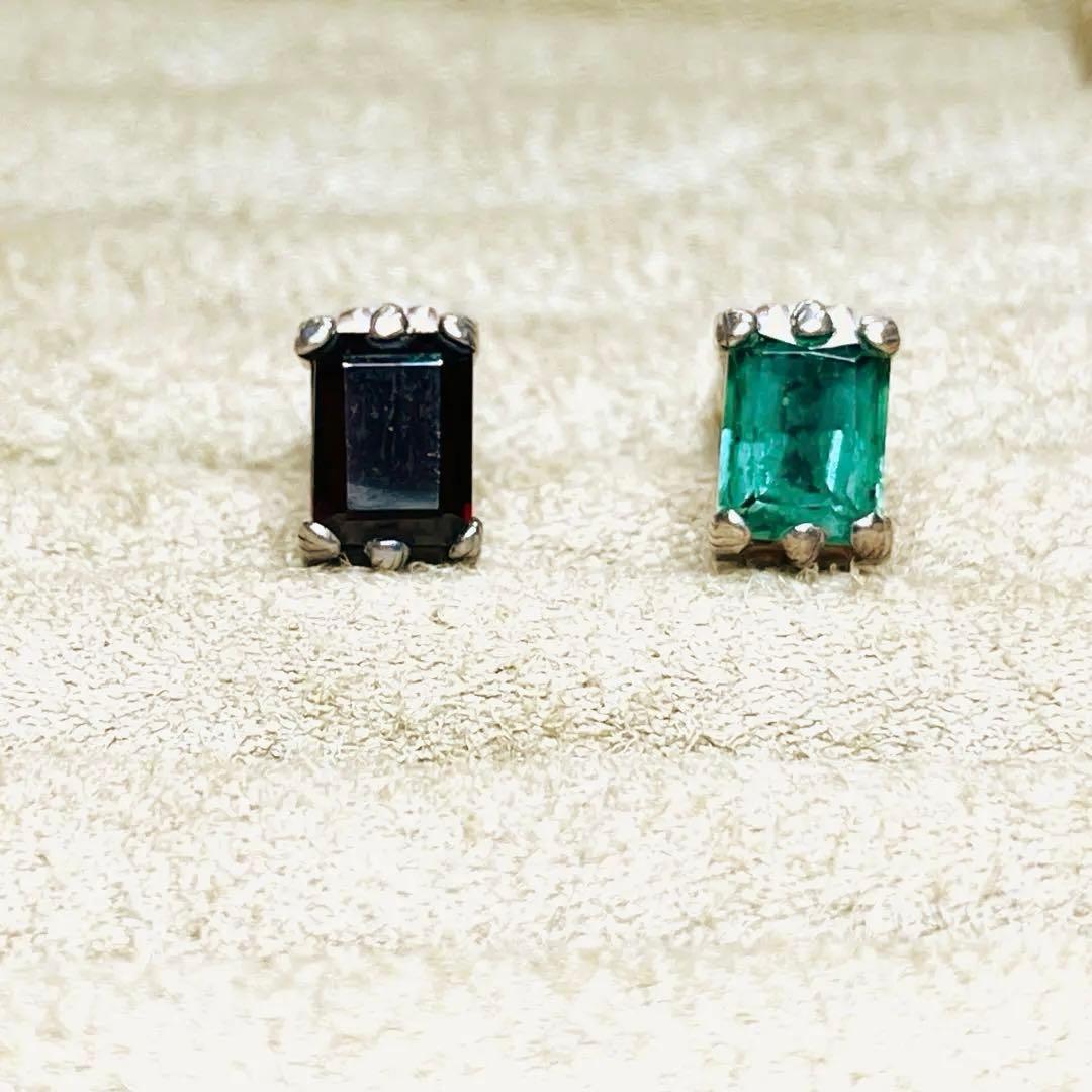 ZOCALO ソカロ イスラミック スクエア ピアス GARNET GREEN