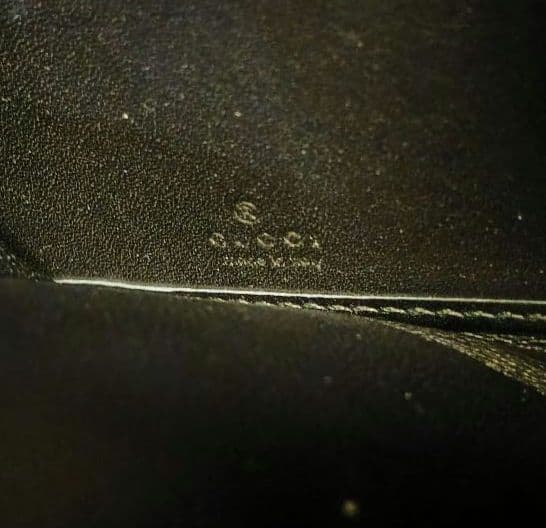 GUCCIグッチ 長財布 レザー ラウンドファスナー シマGG ブラック