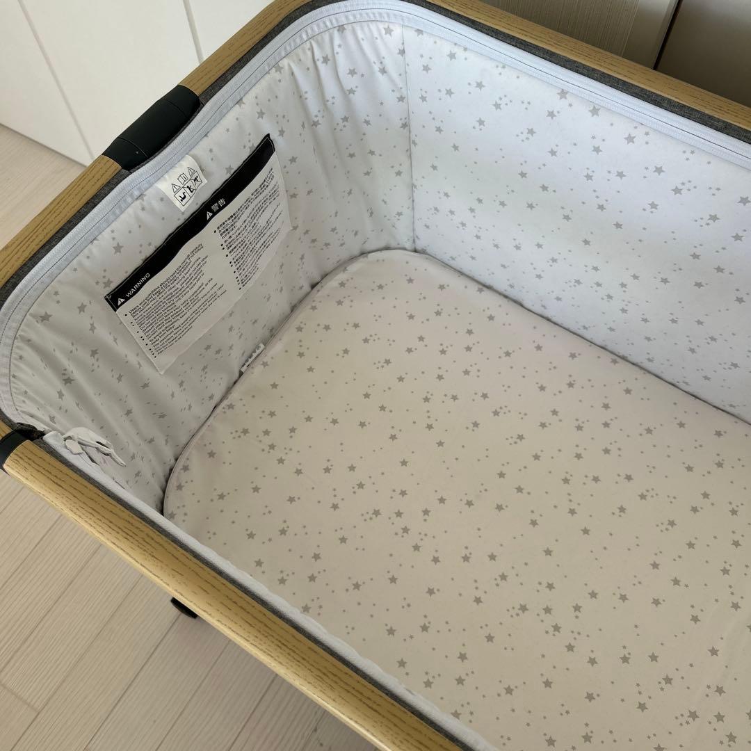 HZDMJ 折りたたみベビーベッド　グレー