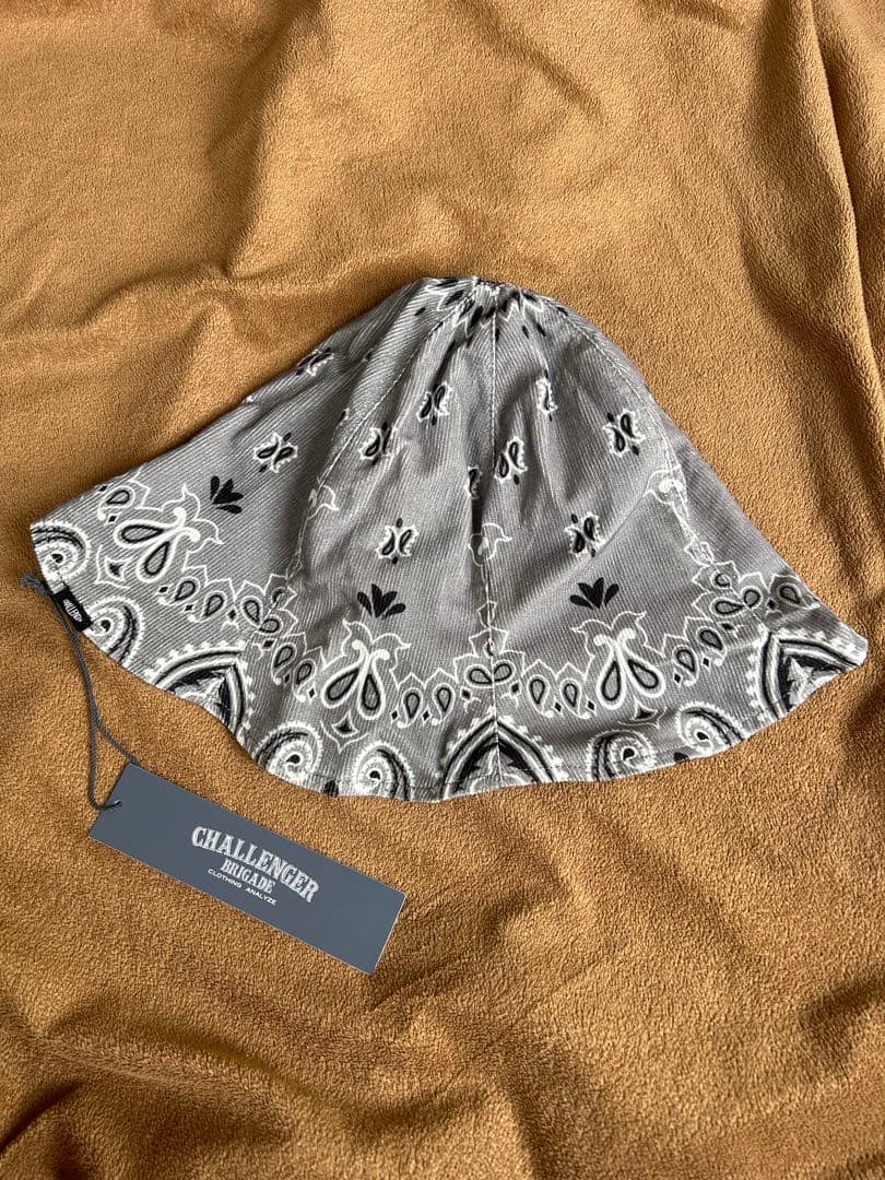 CHALLENGER チャレンジャー バンダナ　ハット リバーシブル L グレー