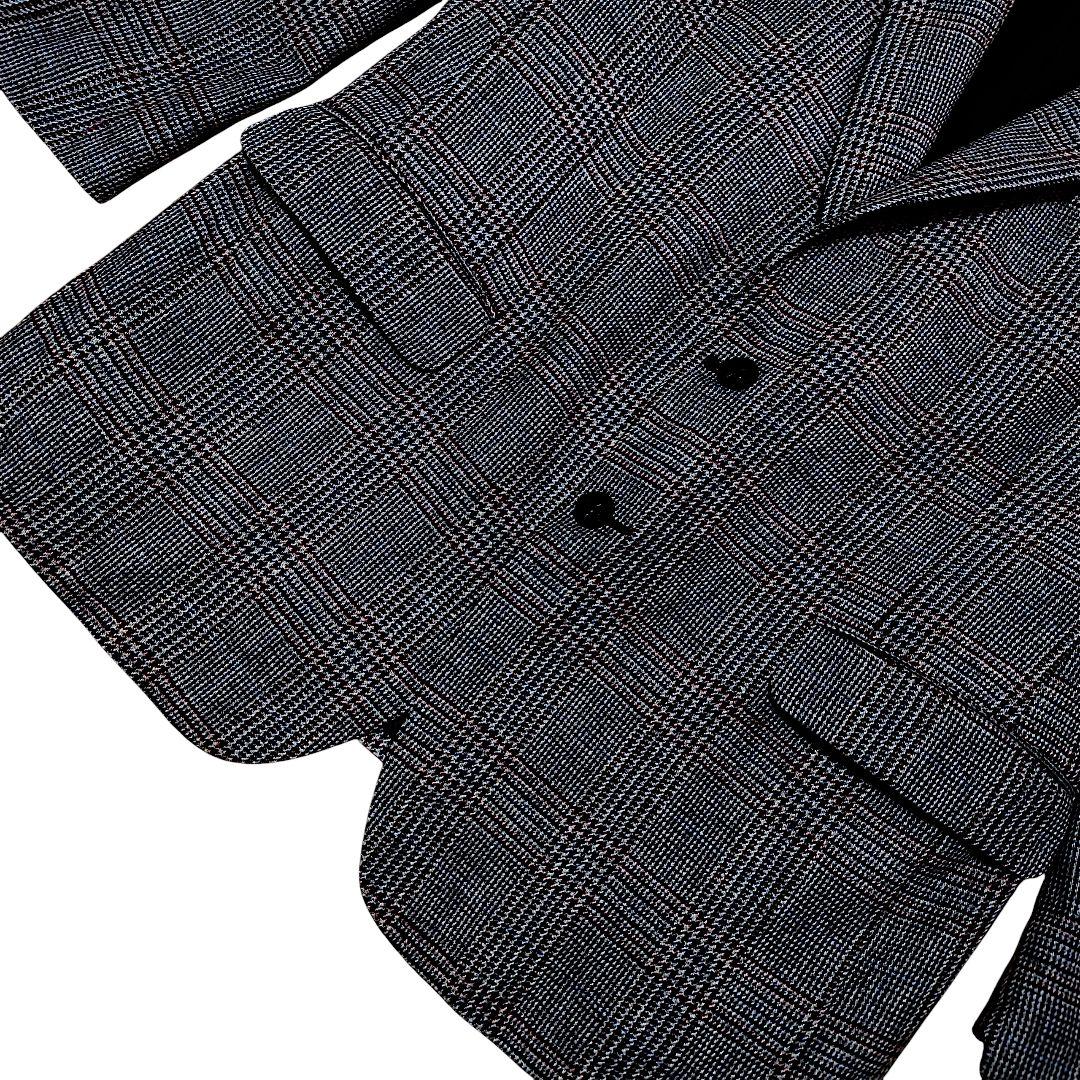 Burberrysグレンチェックウールテーラードジャケット 旧タグ　メンズL相当
