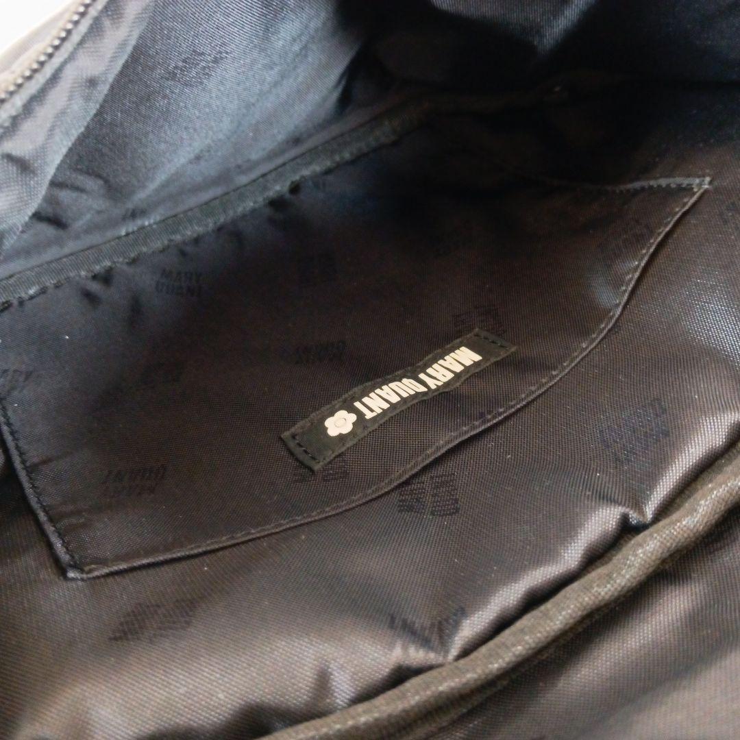 美品◆MARY QUANT ボディバッグ キルティング 花 デイジー ブラック