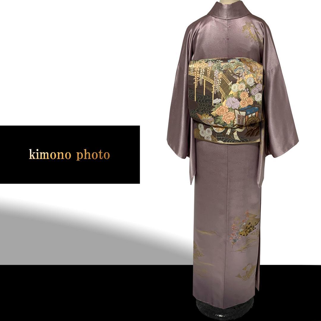 【新品、未使用】正絹【極上逸品】トールサイズ 金彩友禅 刺繍 訪問着フルセット