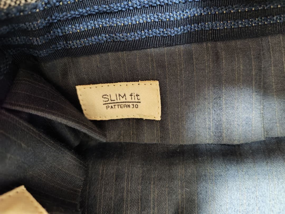 INCOTEX スラックス ツイード風 グレー 46 スリムフィット 秋冬