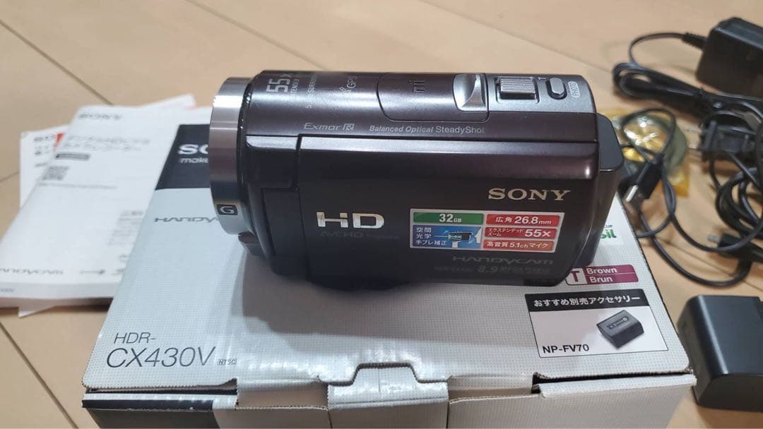 HDR-CX430V おまけで大容量バッテリー（NP-FV70）+専用充電器付き