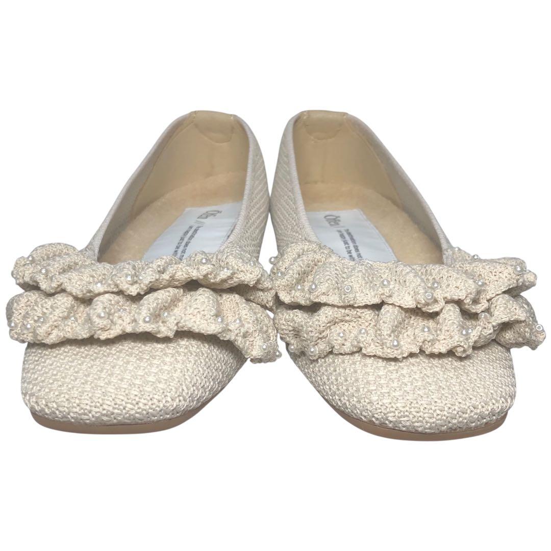 極美品 Offen オッフェン square-SHELL フラットパンプス