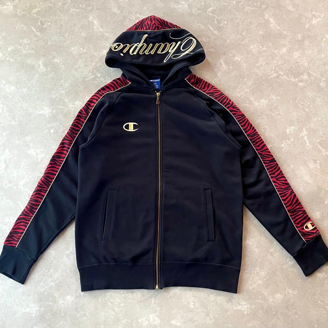 チャンピオン 魔裟斗 スウェット上下セット タイガー 柄 黒×赤×金 ジャージ