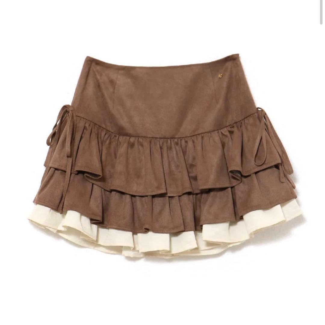スカート andmary Mel gather skirt brown M