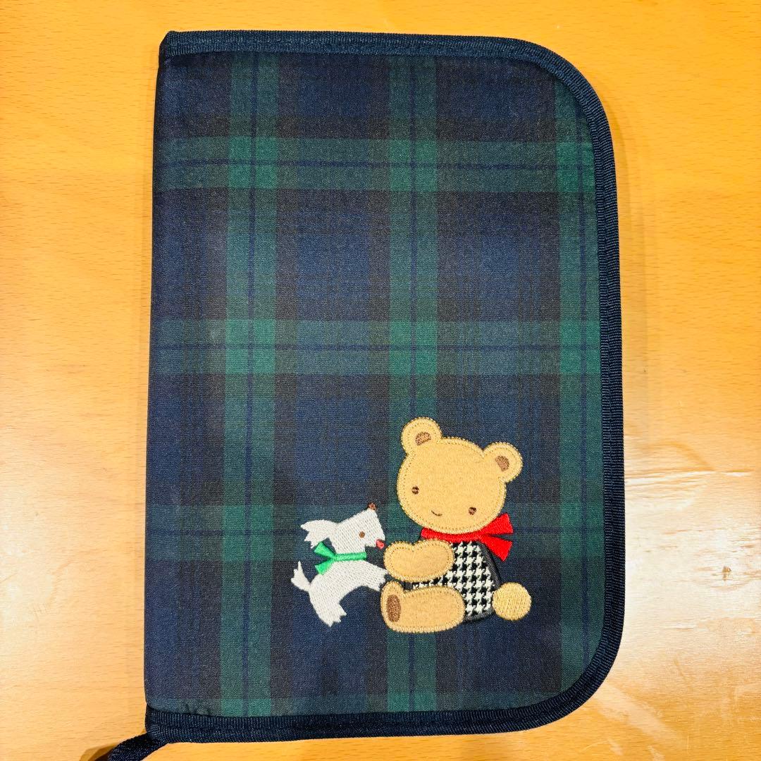 familiar 母子手帳ケース 青系ファミリアチェック