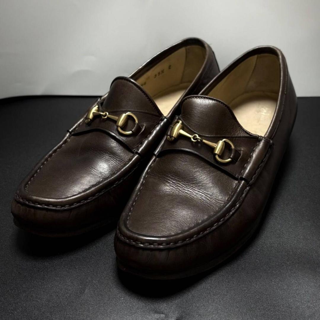 グッチ GUCCI ローファー ホース ビット レザー 35.5 22.5cm