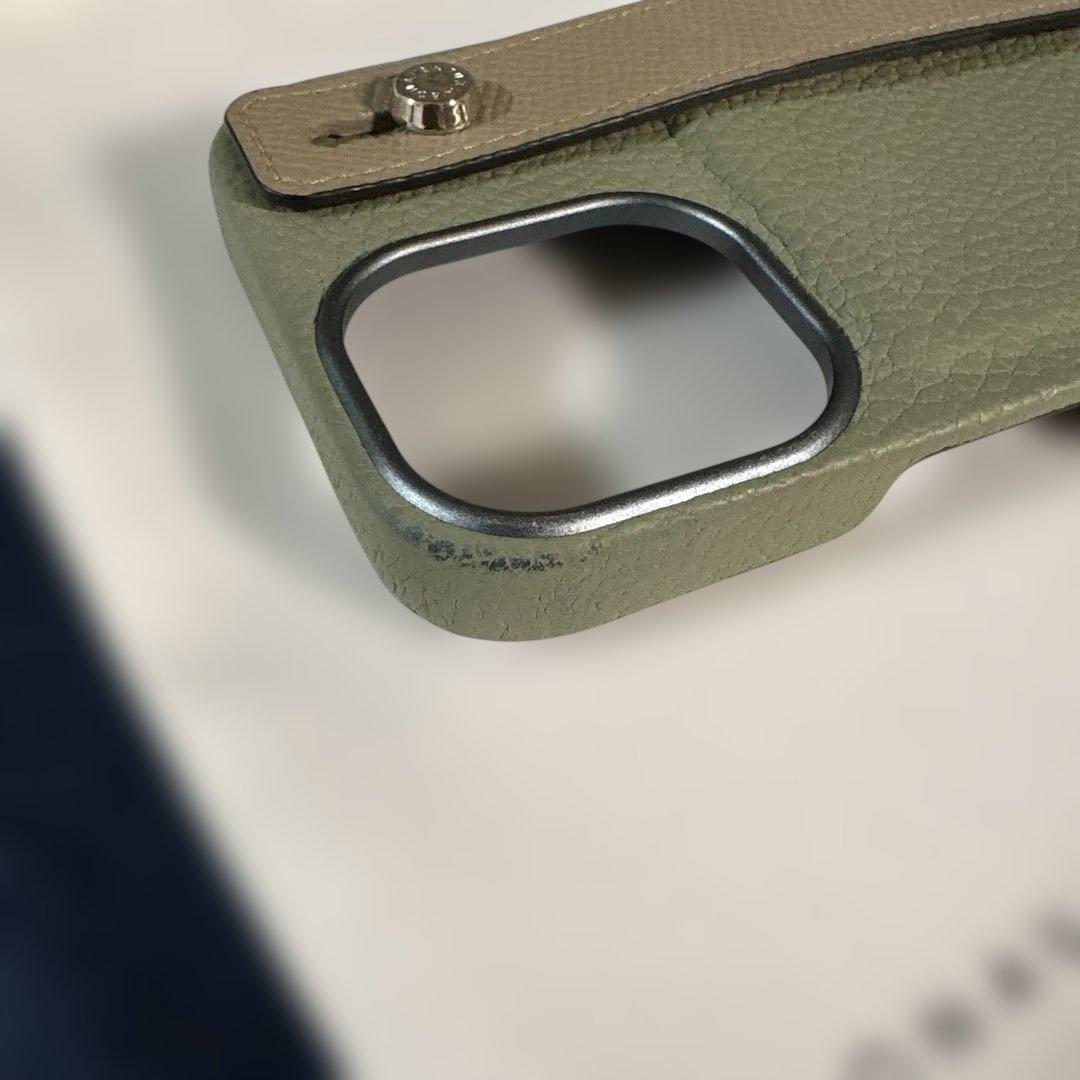 1/4のみ価格BONAVENTURA レザー iPhone16ケース グリーン