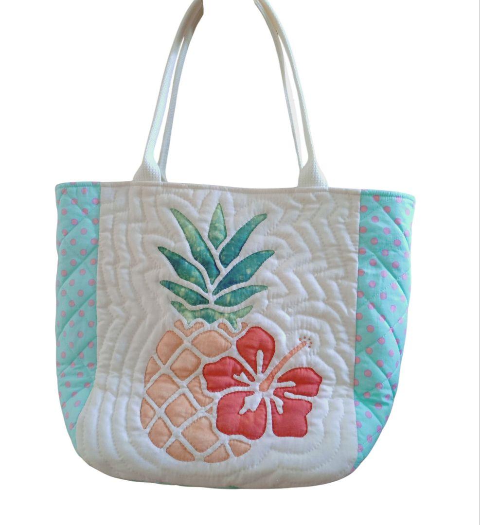 ハワイアンキルトバッグ　ハンドメイド