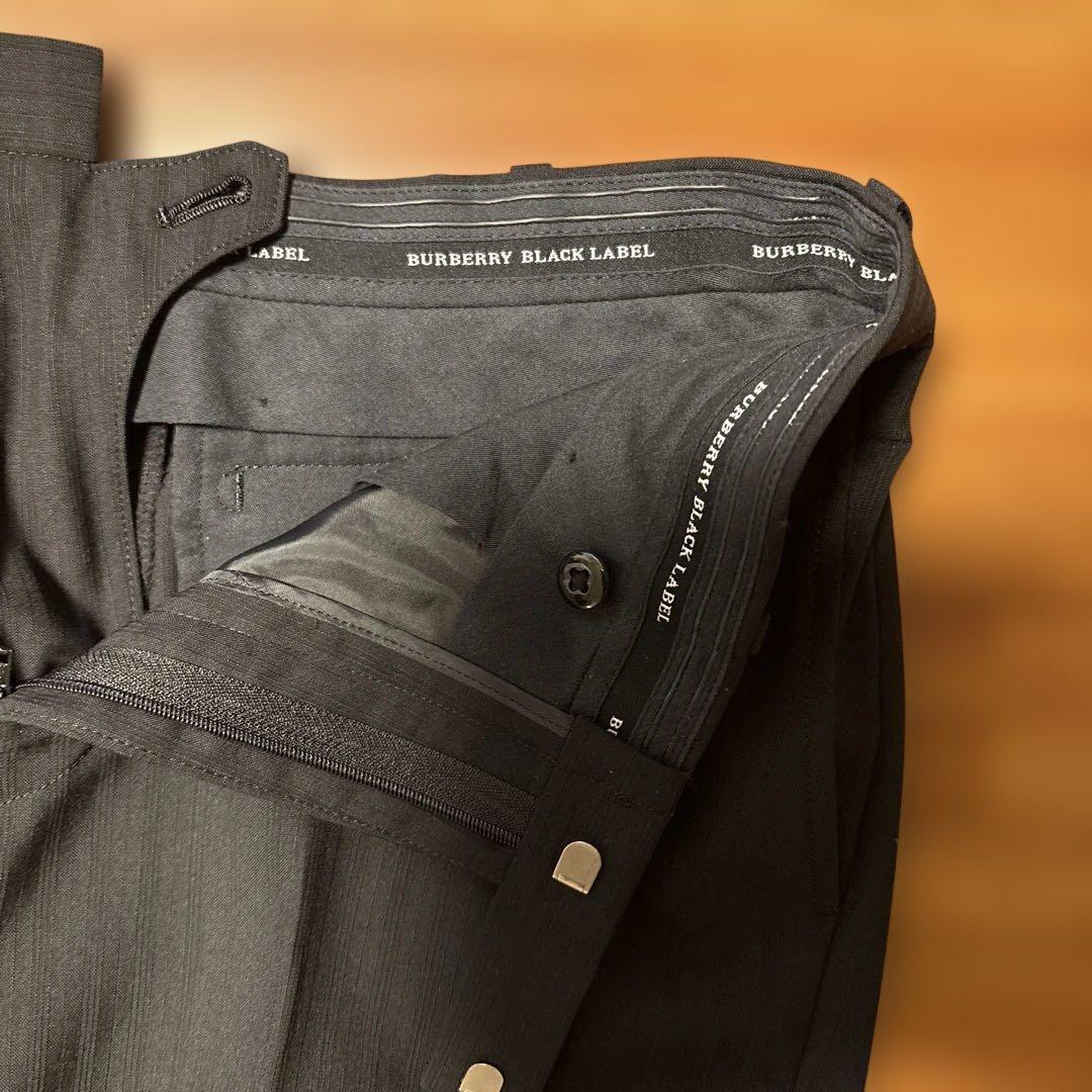 BURBERRY BLACK LABEL ビジネススーツ ブラック ストライプ
