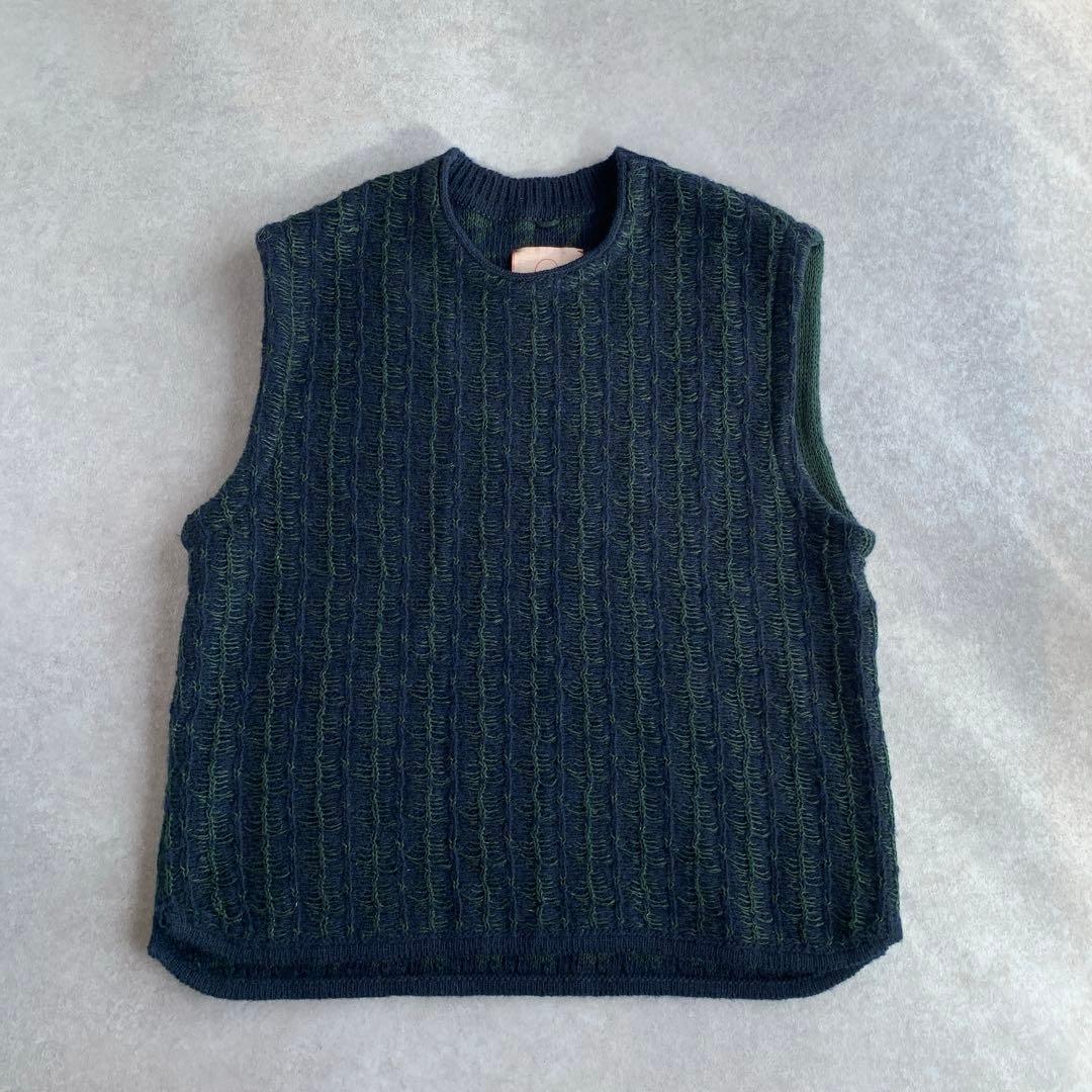パラスパレス ニットベスト ウール リネン 日本製 PAL'LAS PALACE