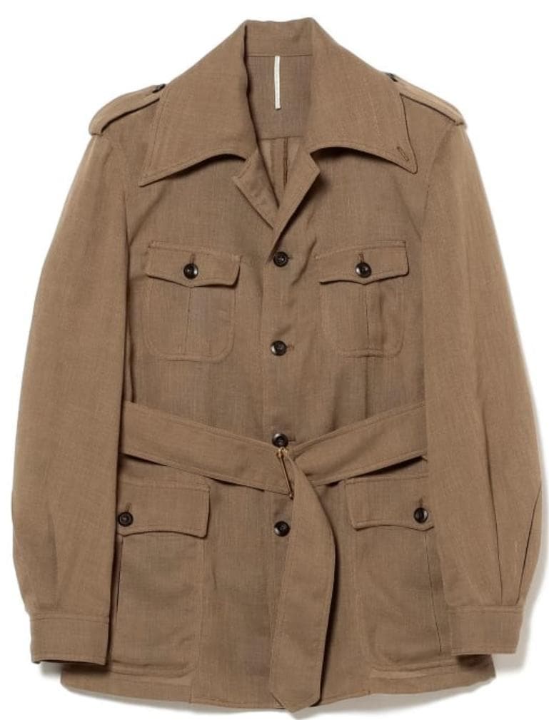 メンズ メッシュ サファリ ジャケット