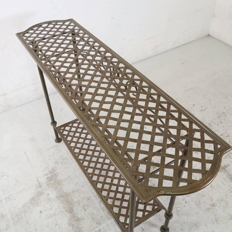 アンティーク調 コンソールテーブル サイドテーブル アイアン製 幅122cm