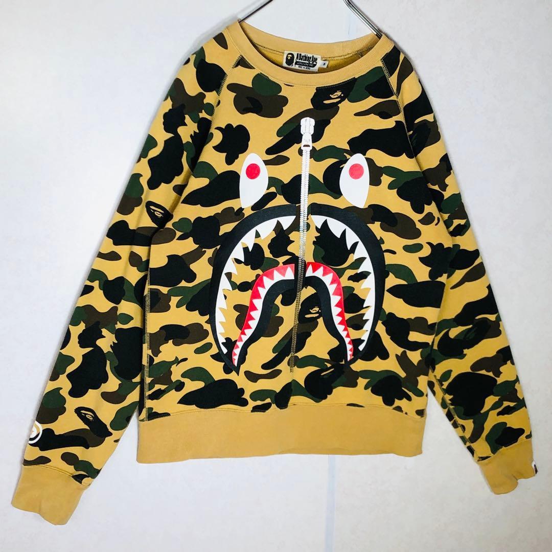 【人気デザイン】アベイシングエイプ シャークスウェット サルカモ Mサイズ