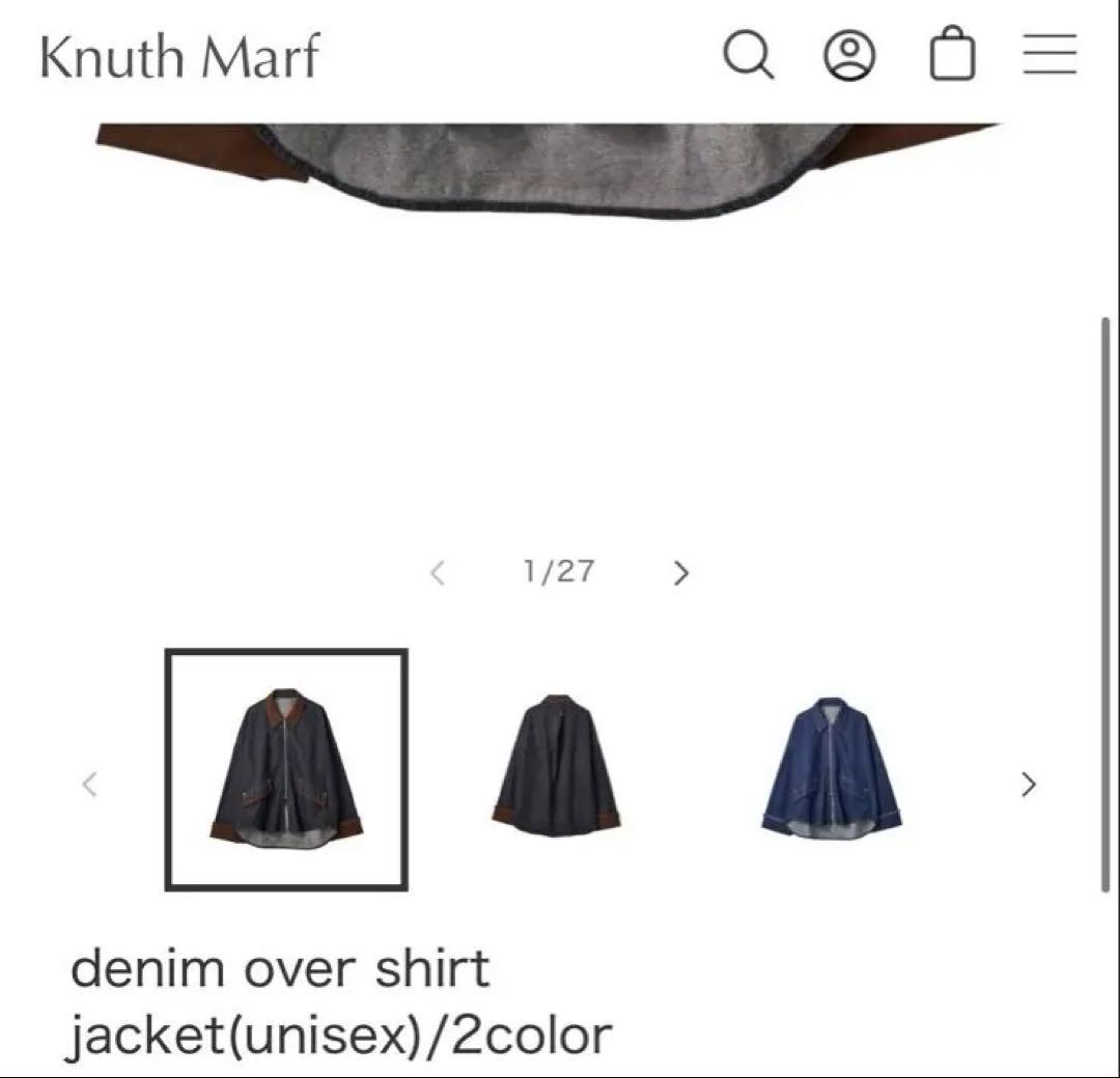 鈴*様 denim over shirt jacket(unisex)/2col