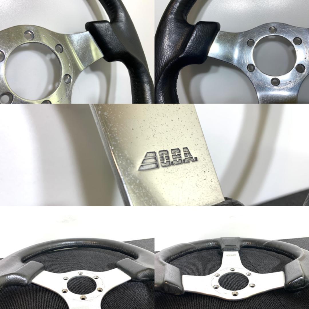 OBA オバ オバハン ステアリング 33パイ ポリッシュ ブラックスキン 希少