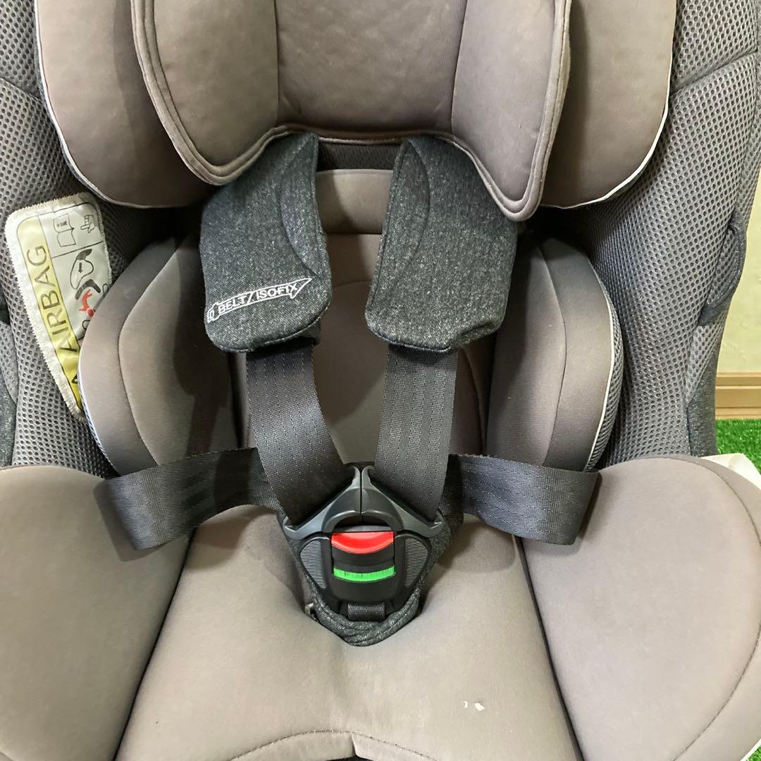 【美品】　Aprica クルリラプレミアムAB プレミアムグレー ISOFIX