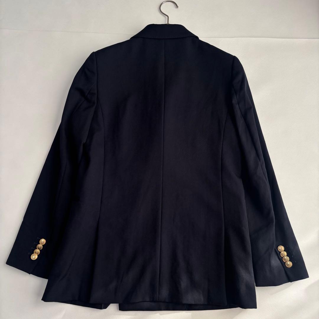 マカフィー ウールギャバジン ダブルブレストジャケット　金ボタン 紺ブレ