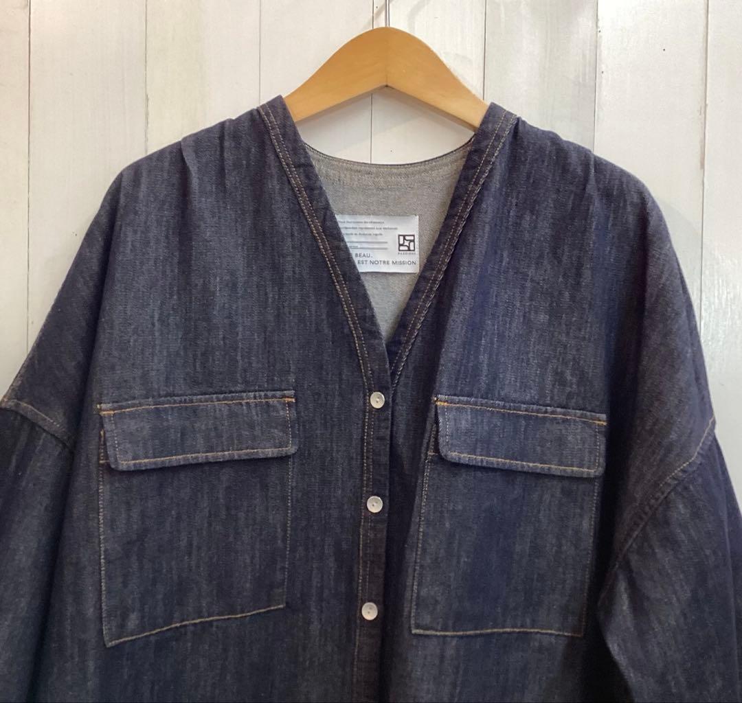 【限定お値下げ】新品☆PASSIONE デニムオーバーシルエットシャツジャケット