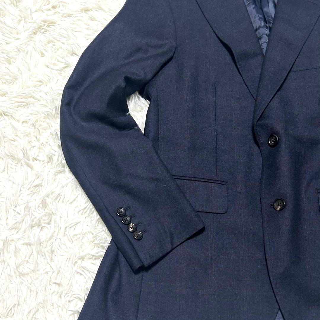 良品　エルメネジルドゼニア生地　スーツセットアップ　100AB7 ネイビー系