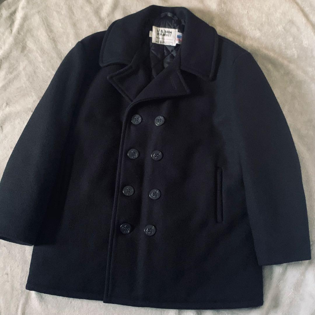 ショット ピーコート 740N USA製　　超希少46サイズ ウール 黒 美品