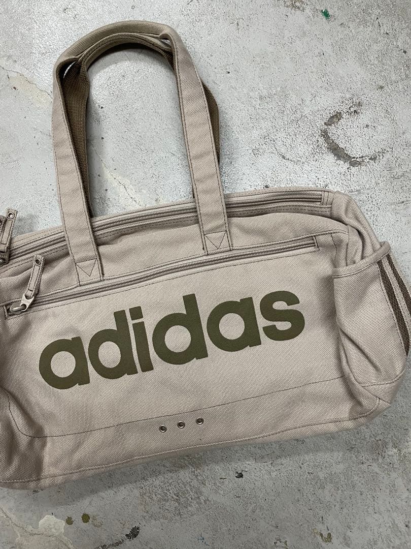 00s adidas アディダス　ハンドバック　ボストンバック　y2k ベージュ