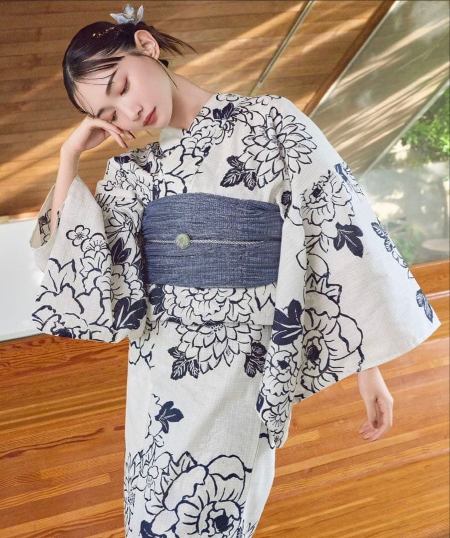 hinari × utatane浴衣セット 牡丹