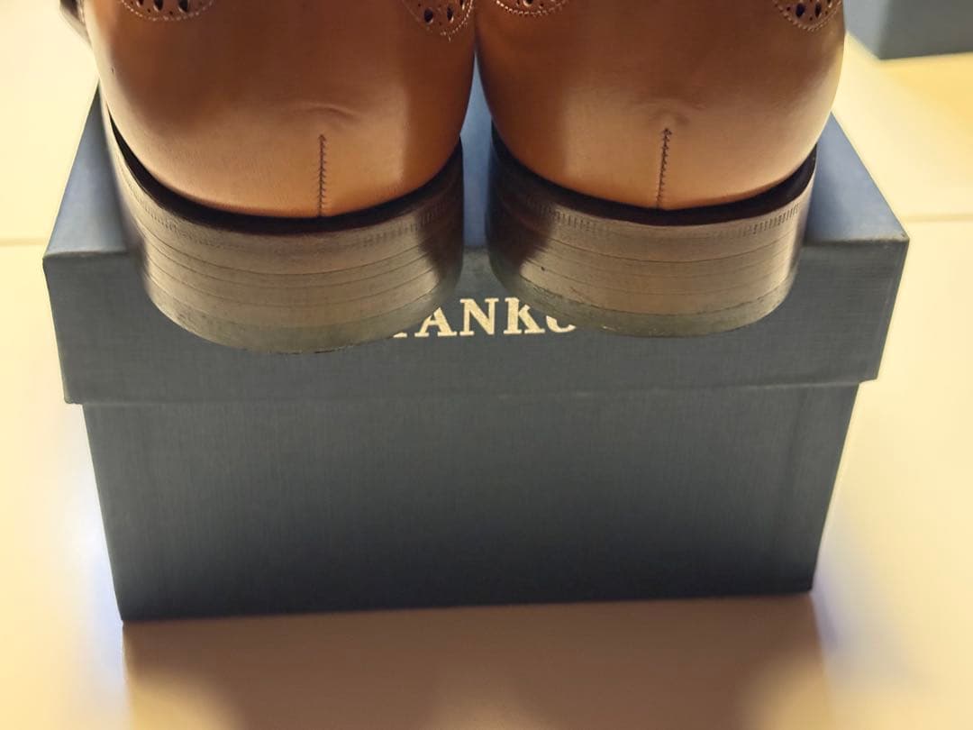 【新品未使用】YANKO ブラウン ウィングチップ シューズ