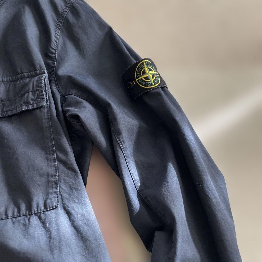 STONE  フードシャツジャケット ネイビー　XL