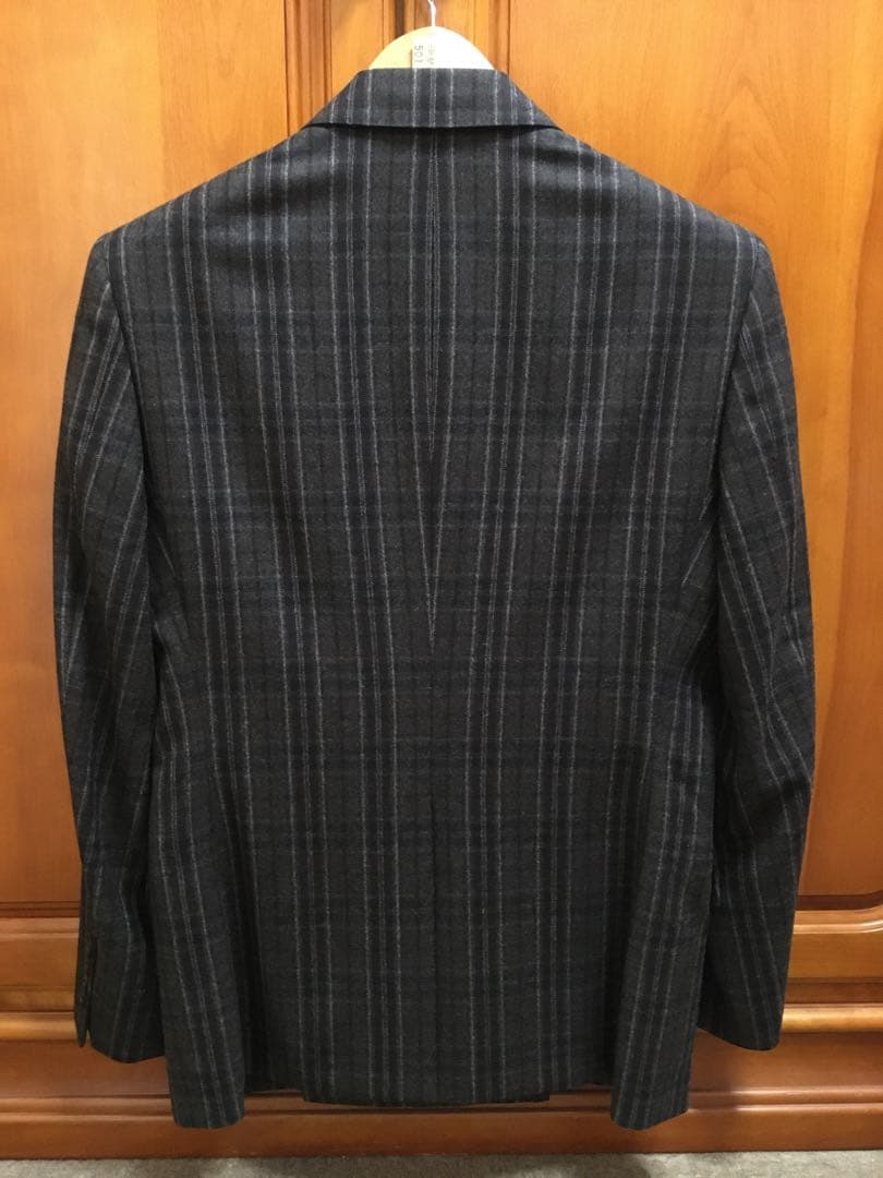 【極美品】ケント＆カーウェン スーツ フラノ ブラウンチェック 英国生地 日本製