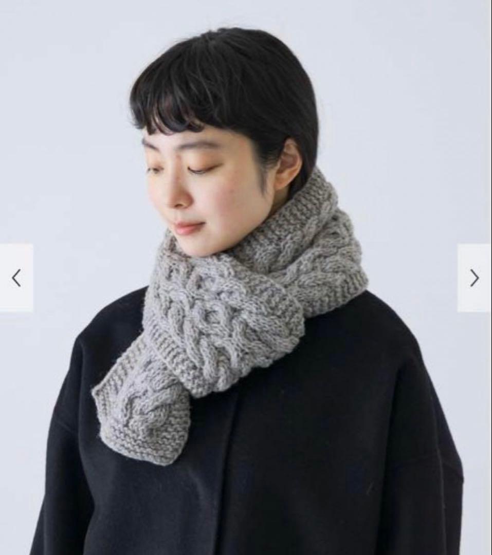 新品タグ付き　かくれ　ペルーアランマフラー　アーバンリサーチドアーズ