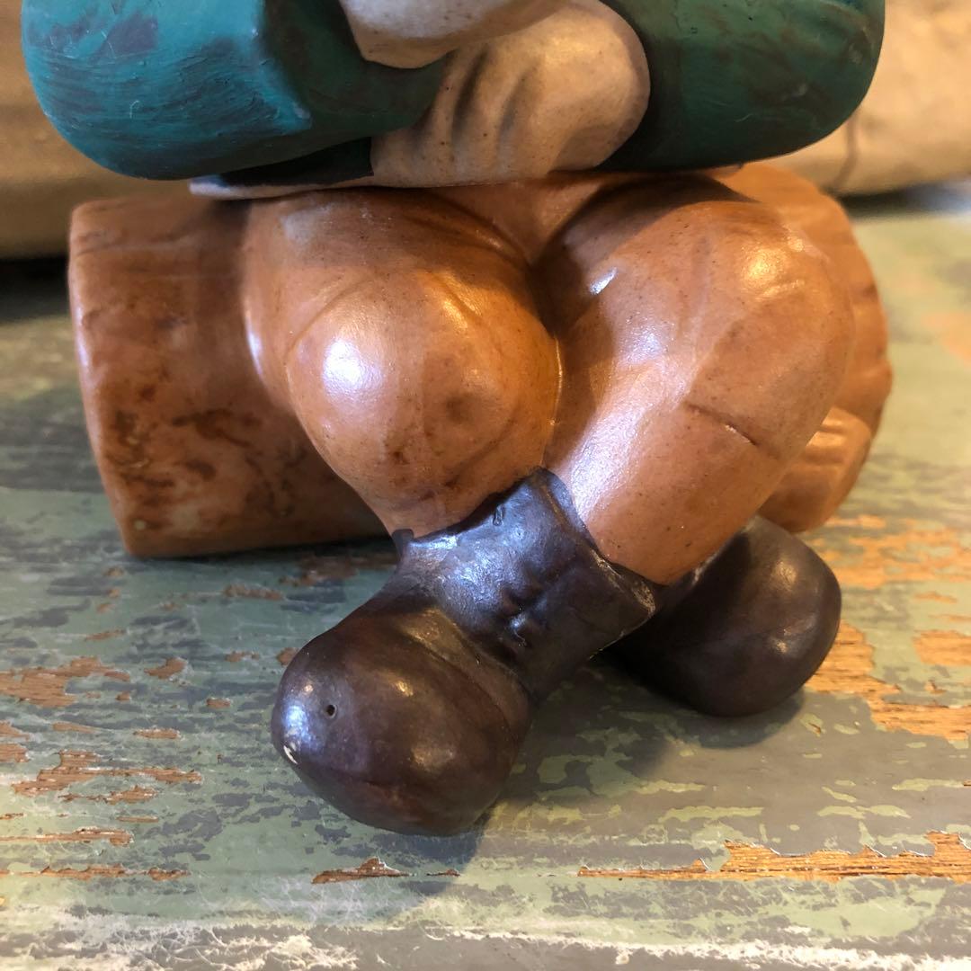 【煙出し人形】パイプおじさん 京都松栄堂 お香立て 香炉 陶器